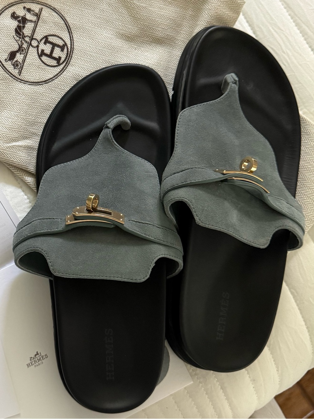 Hermes empire sandals • bleu 🔹